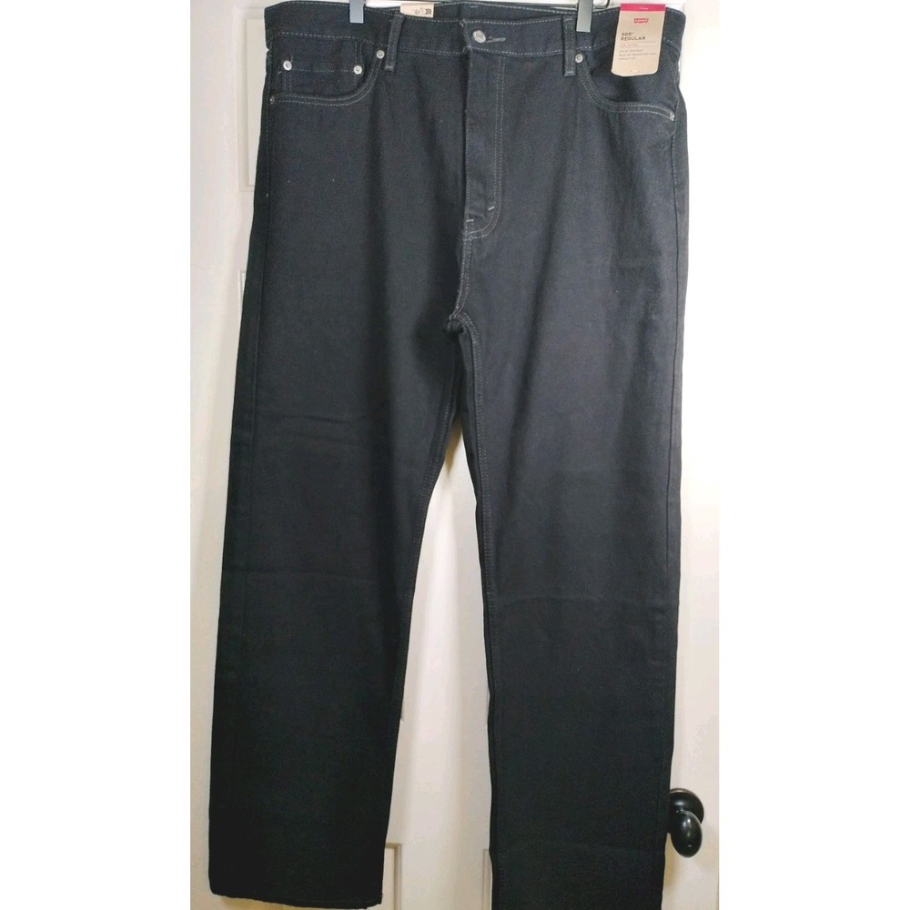 Levi's 505 Regular Fit Men's Jeans Black 100% Cotton NWT Size 40x32 (Measures 31